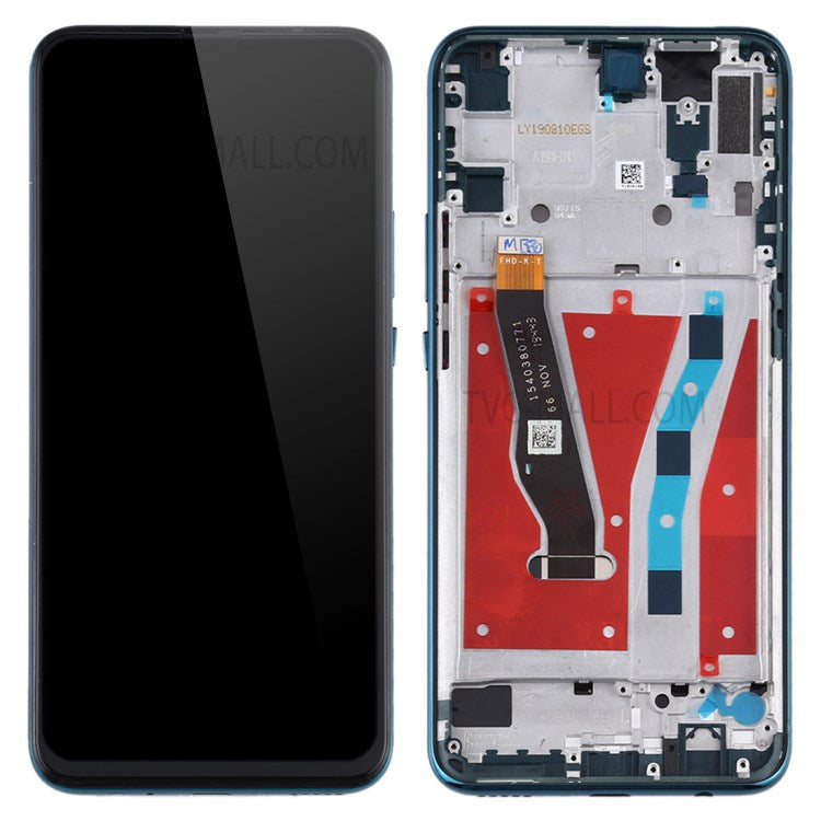 OEM Grade S LCD Screen and Digitizer Assembly + Frame Replacement Part (without Logo) for Huawei P Smart Z / Y9 Prime 2019 - Green
