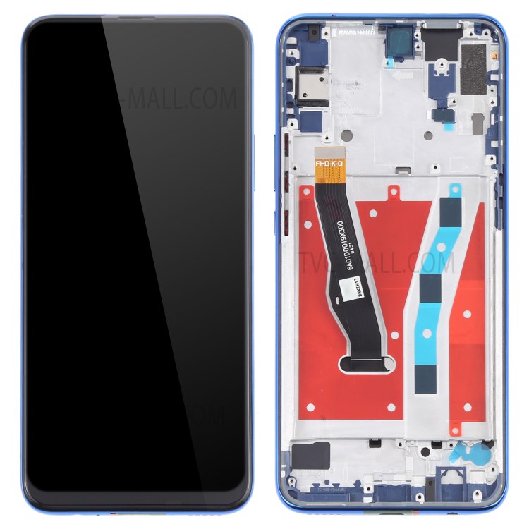Grade C LCD Screen and Digitizer Assembly + Frame Replacement Part (without Logo) for Huawei P Smart Z / Y9 Prime 2019 - Blue