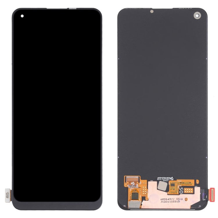Grade A OEM Disassembly AMOLED Screen and Digitizer Assembly + Frame Part (without Logo) for Realme 8 RMX3085