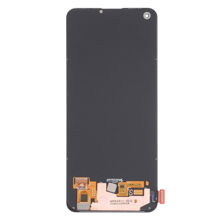 Grade A OEM Disassembly AMOLED Screen and Digitizer Assembly + Frame Part (without Logo) for Realme 8 RMX3085