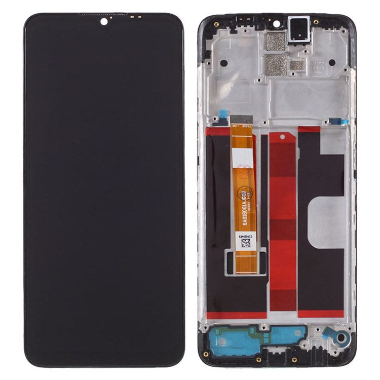 For Oppo A11/A5 (2020) Grade C LCD Screen and Digitizer Assembly + Frame Replacement Part (without Logo) - Black