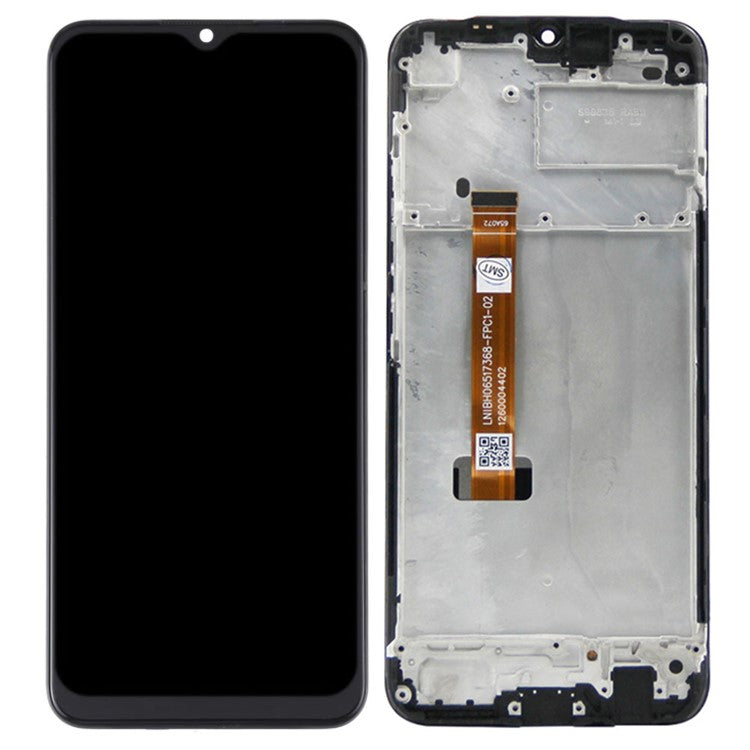 For Realme C15 RMX2180 Grade S OEM LCD Screen and Digitizer Assembly + Frame Part (without Logo) - Black