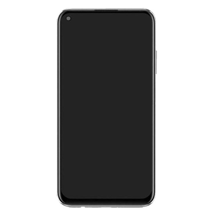 For Huawei nova 7i Grade C LCD Screen and Digitizer Assembly + Frame (without Logo) - Silver