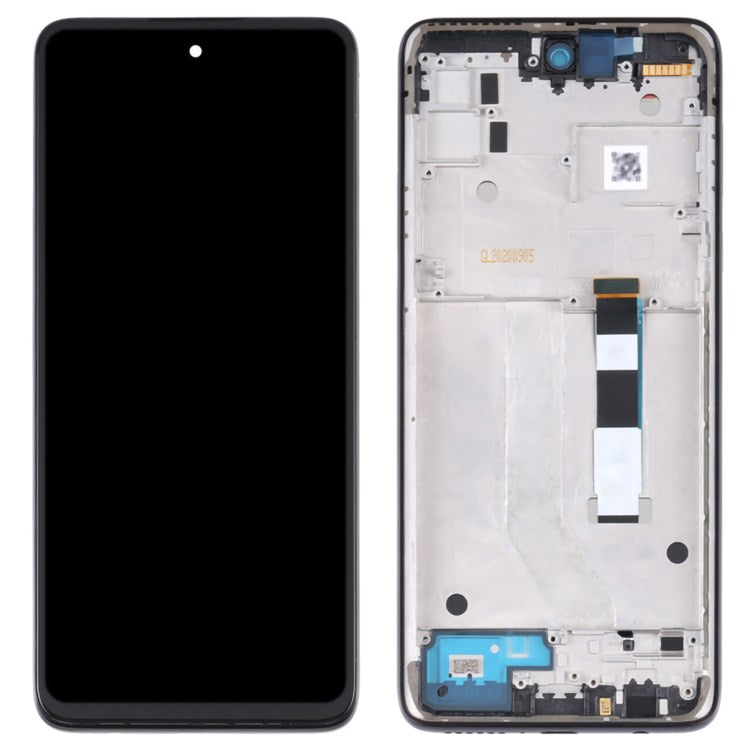 For Motorola Moto G 5G (2020) Grade B LCD Screen and Digitizer Assembly + Frame Part (without Logo) - Grey