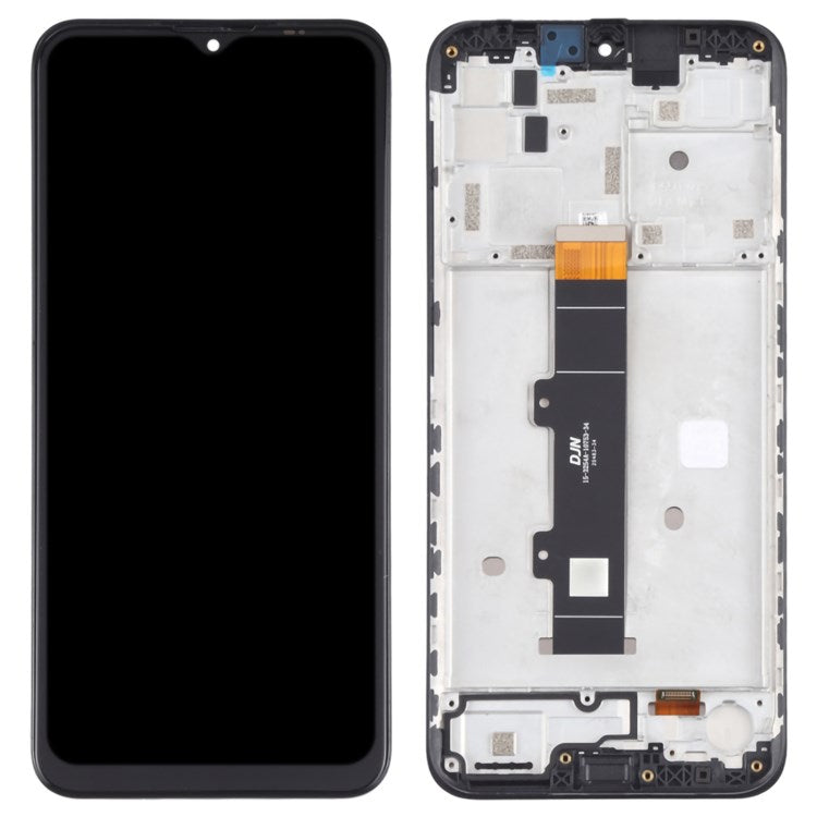 For Motorola Moto G30 Grade B LCD Screen and Digitizer Assembly + Frame Replacement Part (without Logo) - Black