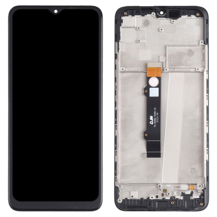 For Motorola Moto G50 XT2137 Grade B LCD Screen and Digitizer Assembly + Frame Replacement Part (without Logo) - Black