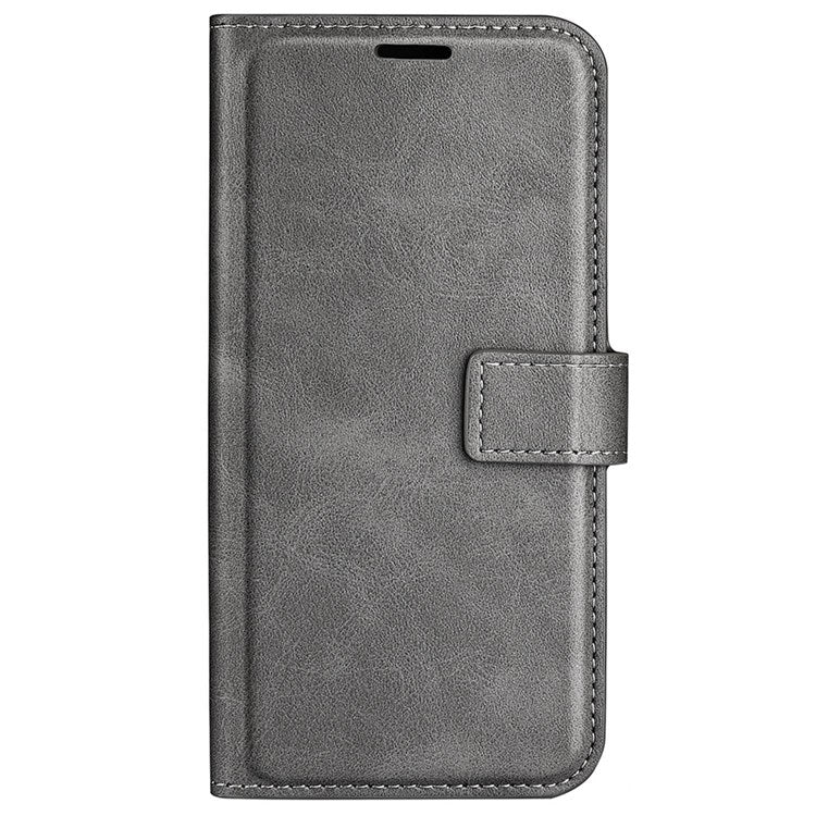 For Honor 70 5G PU Leather Stand Wallet Feature Magnetic Case Square Wear-resistant TPU Flip Book Cover - Grey
