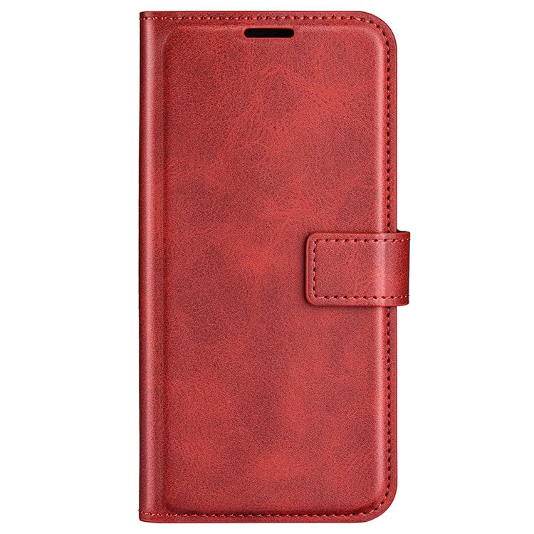 For Honor 70 5G PU Leather Stand Wallet Feature Magnetic Case Square Wear-resistant TPU Flip Book Cover - Red