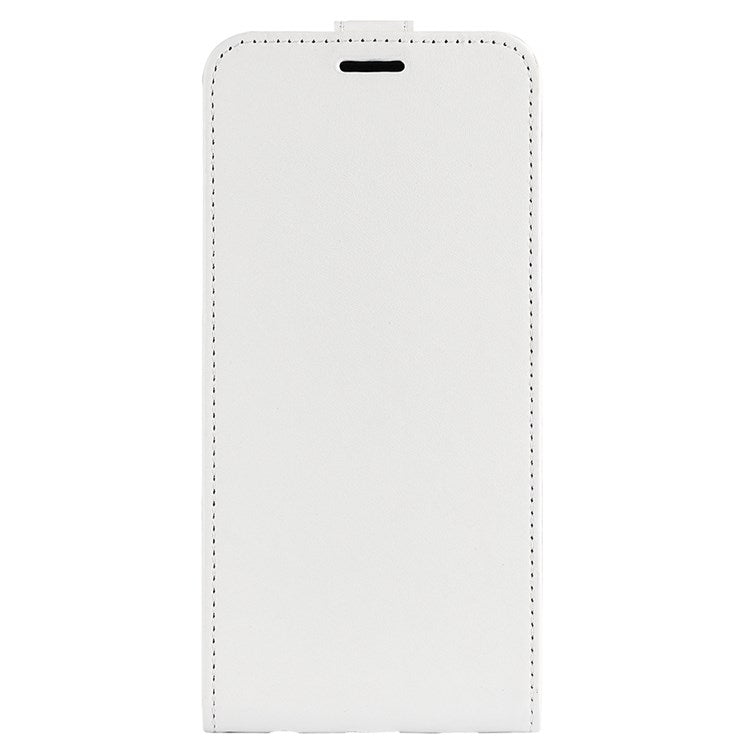 For Honor 70 5G Vertical Flip Phone Case Crazy Horse Texture PU Leather Protective Cover with Card Slot - White