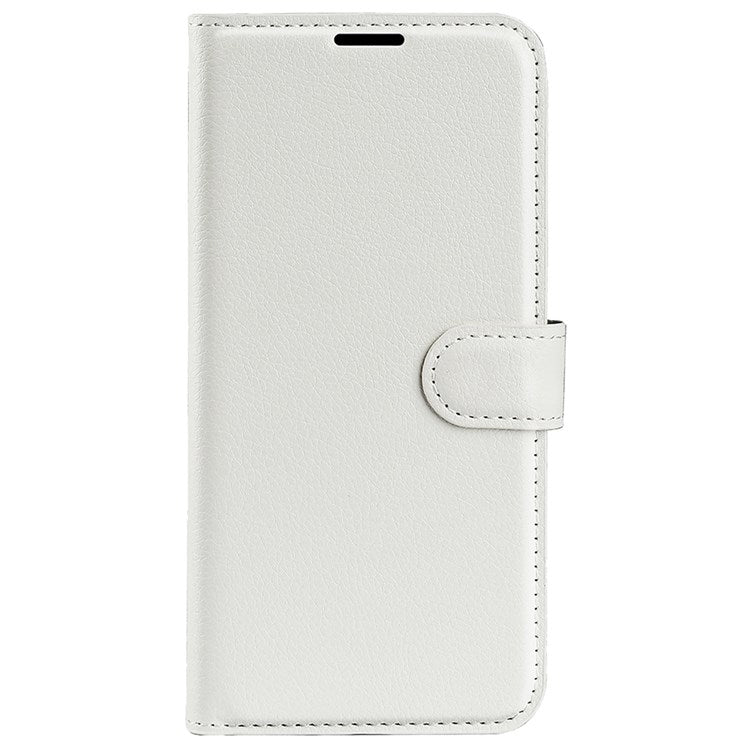 For Honor 70 5G Litchi Texture Wallet Case PU Leather Stand Shockproof TPU Inner Shell Flip Folio Cover - White
