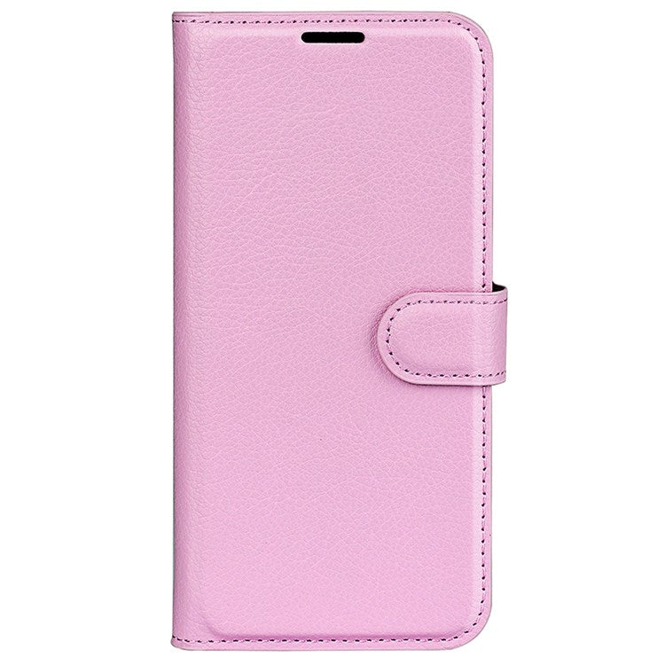 For Honor 70 5G Litchi Texture Wallet Case PU Leather Stand Shockproof TPU Inner Shell Flip Folio Cover - Pink