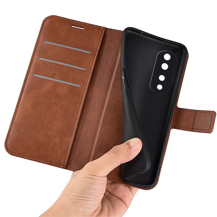 For Honor 70 Pro 5G PU Leather Stand Wallet Case Square Magnetic Clasp Shockproof TPU Flip Book Cover - Light Brown