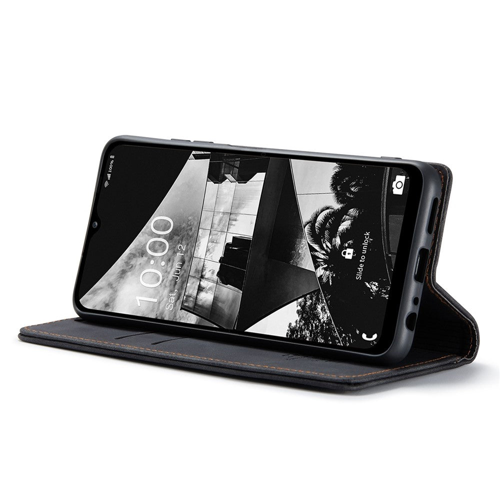 CASEME 013 Series for Samsung Galaxy M53 5G Anti-drop PU Leather Folio Flip Wallet Cover Adjustable Stand Phone Case - Black