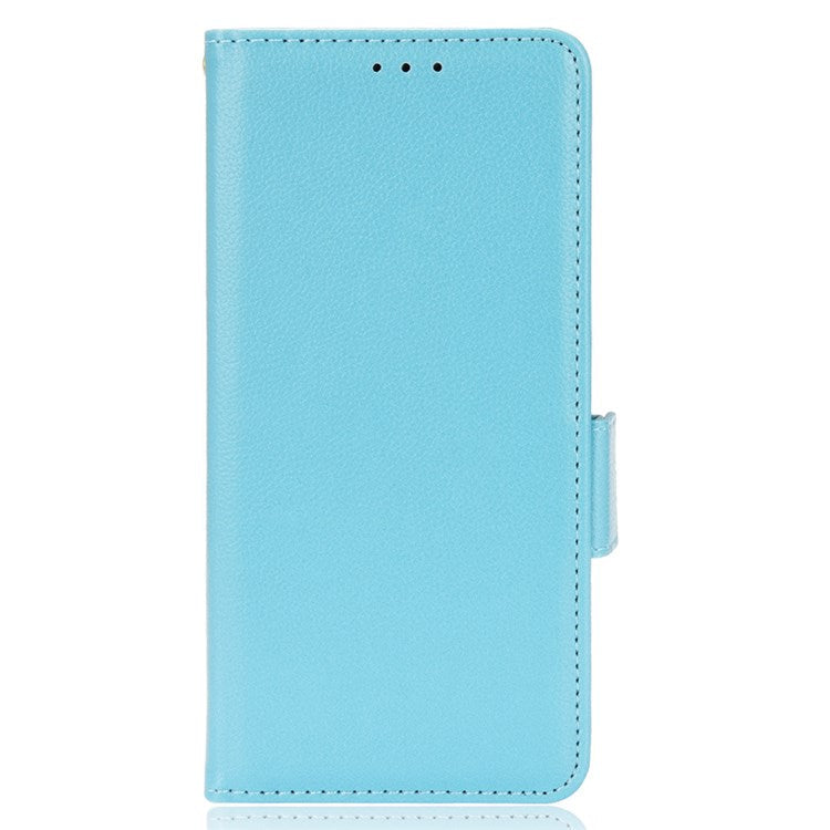 For Honor Magic4 Pro 5G Magnetic Closure Litchi Texture PU Leather Phone Case Stand Wallet Anti-scratch Phone Cover - Baby Blue