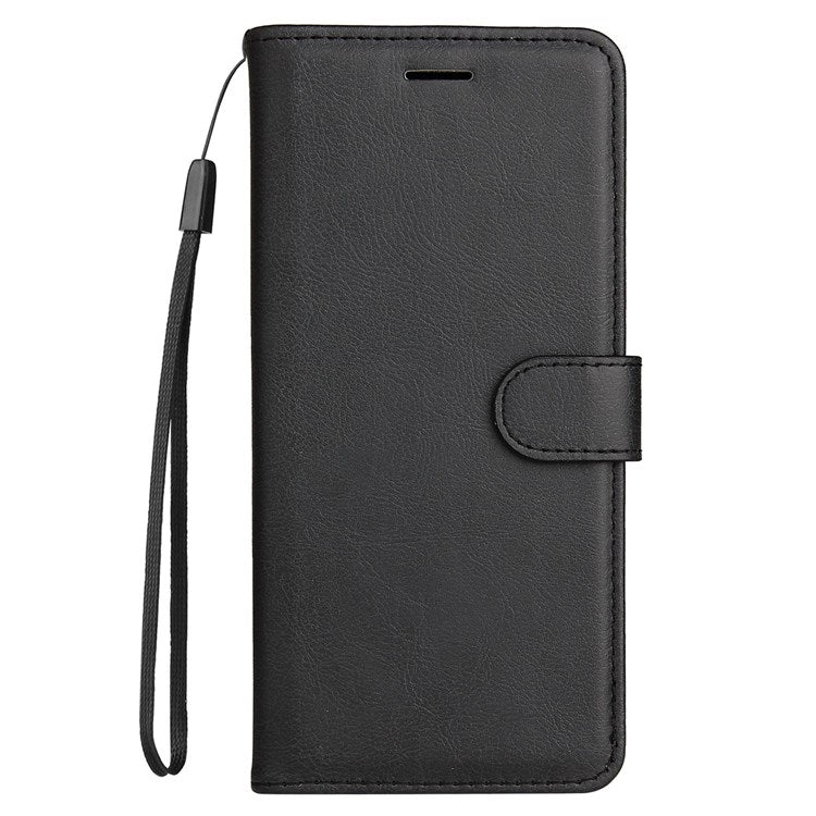 For Realme GT Neo 3T 5G/GT Neo2 5G KT Leather Series-2 Wallet Phone Case PU Leather Full Protection Solid Color Magnetic Flip Stand Cover with Strap - Black
