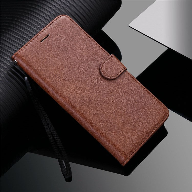 For Realme GT Neo 3T 5G/GT Neo2 5G KT Leather Series-2 Wallet Phone Case PU Leather Full Protection Solid Color Magnetic Flip Stand Cover with Strap - Brown