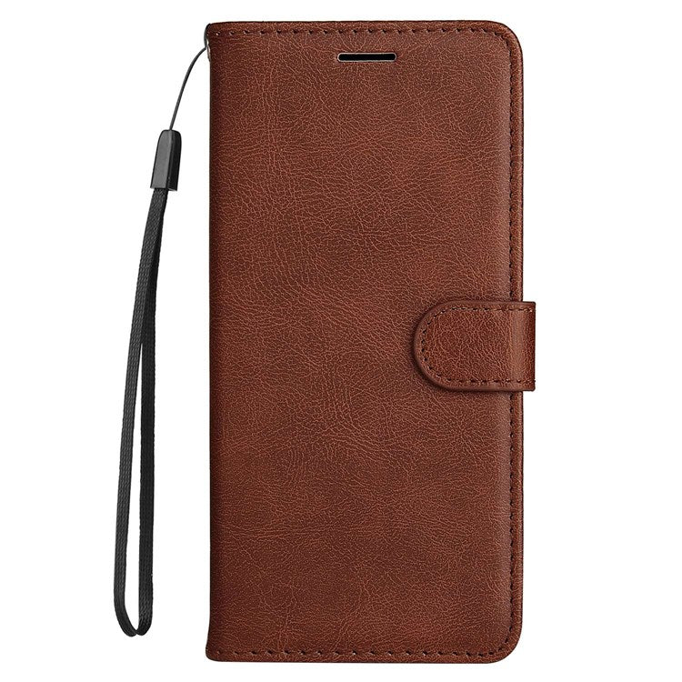 For Realme GT Neo 3T 5G/GT Neo2 5G KT Leather Series-2 Wallet Phone Case PU Leather Full Protection Solid Color Magnetic Flip Stand Cover with Strap - Brown