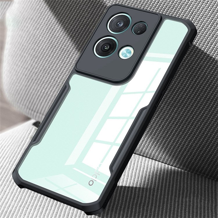 XUNDD Phone Case for Oppo Reno8 Pro+ 5G (Global Version) Acrylic + TPU Ultra-precise Back Cover Airbag Design with Camera Len Protection Mobile Phone Shell