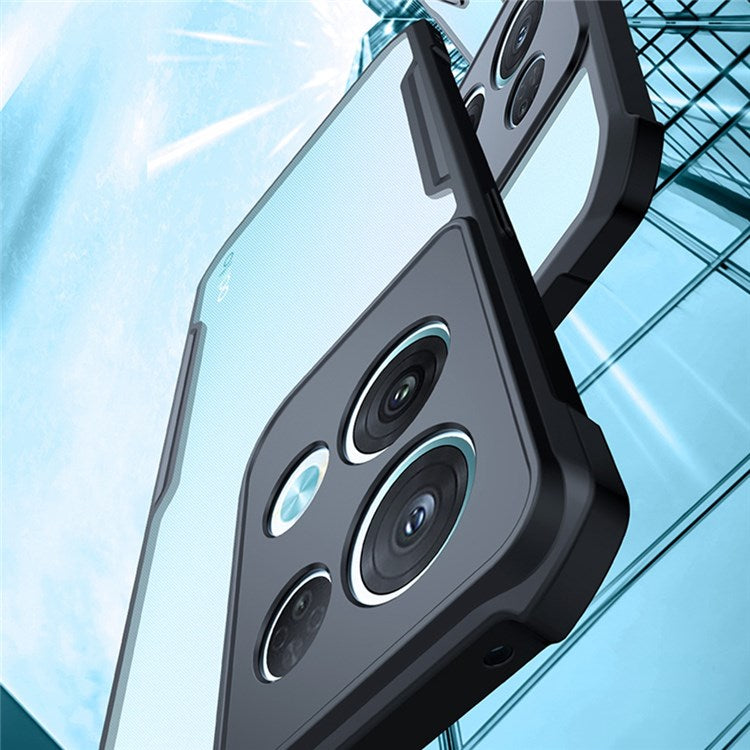 XUNDD Phone Case for Oppo Reno8 Pro+ 5G (Global Version) Acrylic + TPU Ultra-precise Back Cover Airbag Design with Camera Len Protection Mobile Phone Shell