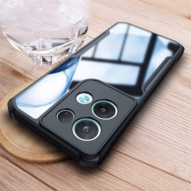 XUNDD Phone Case for Oppo Reno8 Pro+ 5G (Global Version) Acrylic + TPU Ultra-precise Back Cover Airbag Design with Camera Len Protection Mobile Phone Shell