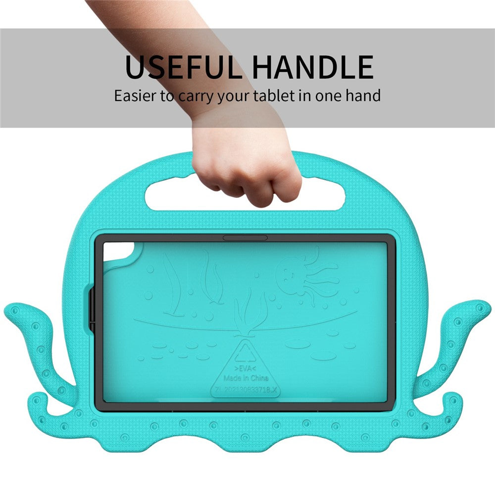 EVA Tablet Case for Lenovo Tab M8 / Tab M8 (4th Gen) 2024 TB-301XU / M8 (4th Gen) 2023 TB-300FU Octopus Case with Shoulder Strap - Baby Blue