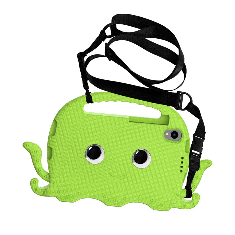 EVA Tablet Case for Lenovo Tab M8 / Tab M8 (4th Gen) 2024 TB-301XU / M8 (4th Gen) 2023 TB-300FU Octopus Case with Shoulder Strap - Green