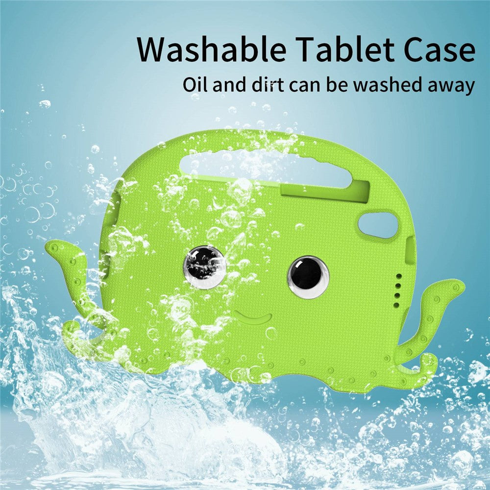 EVA Tablet Case for Lenovo Tab M8 / Tab M8 (4th Gen) 2024 TB-301XU / M8 (4th Gen) 2023 TB-300FU Octopus Case with Shoulder Strap - Green