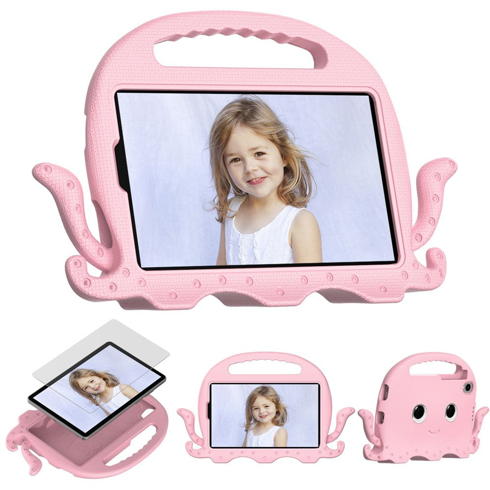 EVA Tablet Case for Lenovo Tab M8 / Tab M8 (4th Gen) 2024 TB-301XU / M8 (4th Gen) 2023 TB-300FU Octopus Case with Shoulder Strap - Pink