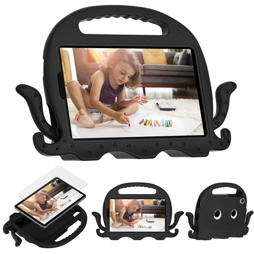 EVA Tablet Case for Lenovo Tab M8 / Tab M8 (4th Gen) 2024 TB-301XU / M8 (4th Gen) 2023 TB-300FU Octopus Case with Shoulder Strap - Black