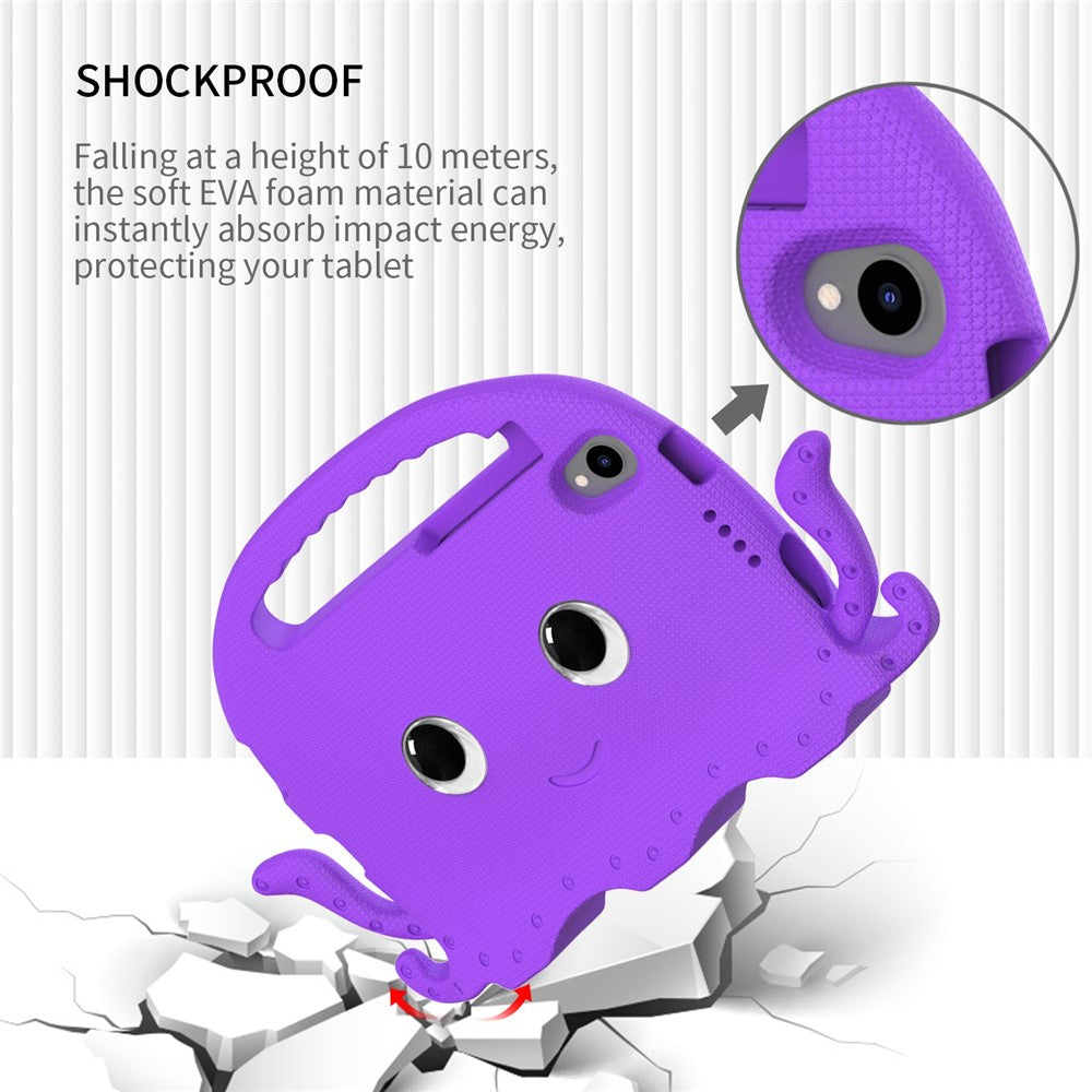 EVA Tablet Case for Lenovo Tab M8 / Tab M8 (4th Gen) 2024 TB-301XU / M8 (4th Gen) 2023 TB-300FU Octopus Case with Shoulder Strap - Purple