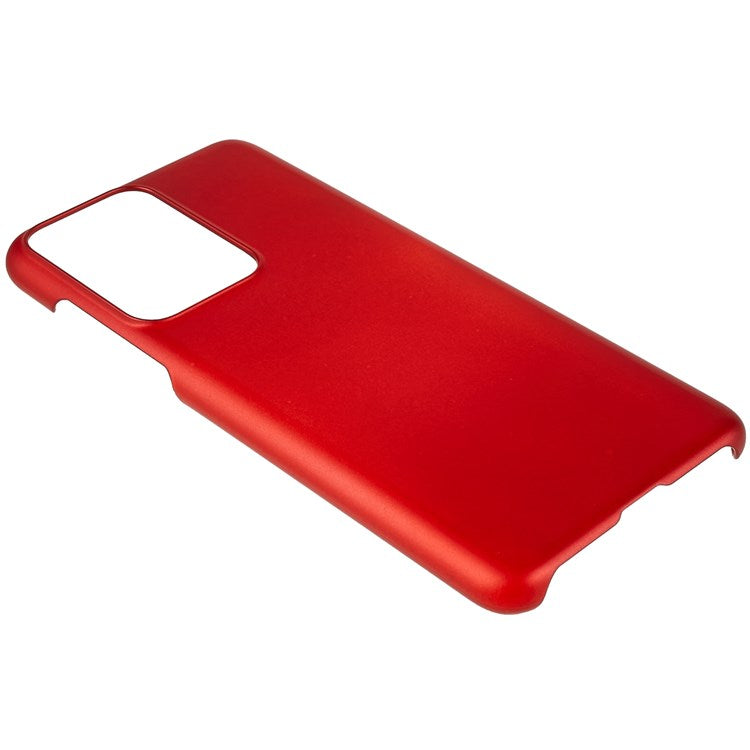 For OnePlus Nord 2T 5G Glossy Surface Protective Cover Rubberized Hard PC Phone Case - Red
