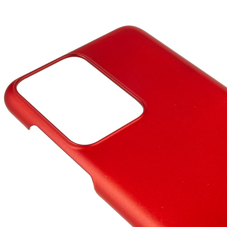 For OnePlus Nord 2T 5G Glossy Surface Protective Cover Rubberized Hard PC Phone Case - Red