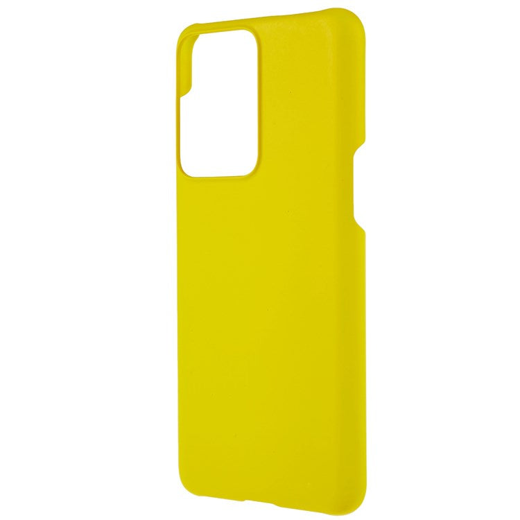 For OnePlus Nord 2T 5G Glossy Surface Protective Cover Rubberized Hard PC Phone Case - Yellow