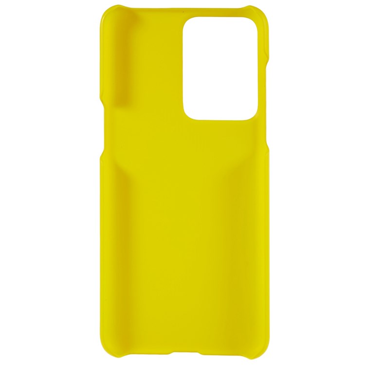 For OnePlus Nord 2T 5G Glossy Surface Protective Cover Rubberized Hard PC Phone Case - Yellow
