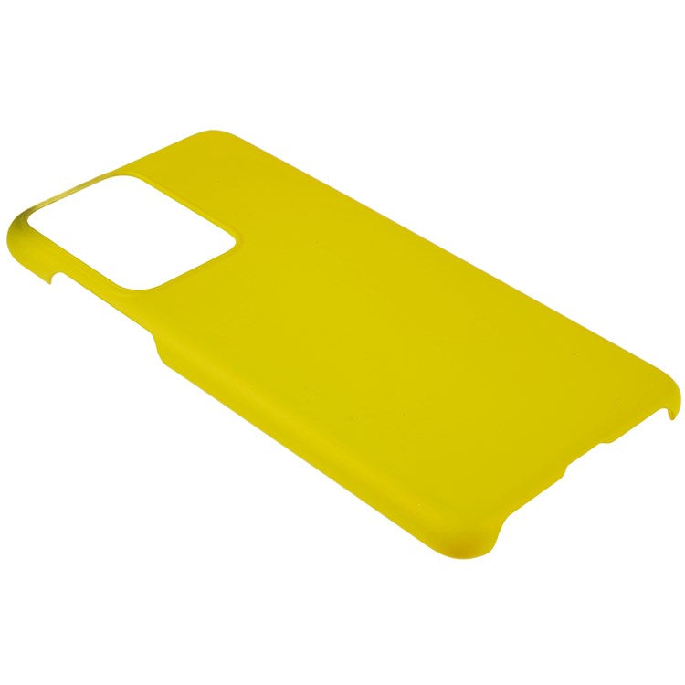 For OnePlus Nord 2T 5G Glossy Surface Protective Cover Rubberized Hard PC Phone Case - Yellow