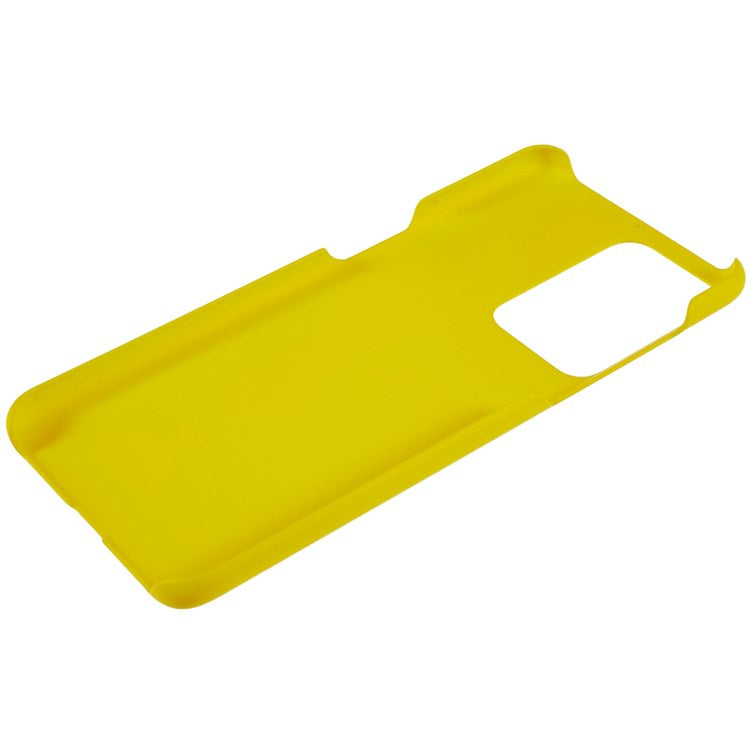 For OnePlus Nord 2T 5G Glossy Surface Protective Cover Rubberized Hard PC Phone Case - Yellow
