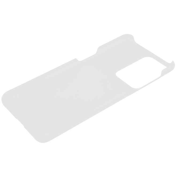 For OnePlus Nord 2T 5G Glossy Surface Protective Cover Rubberized Hard PC Phone Case - White