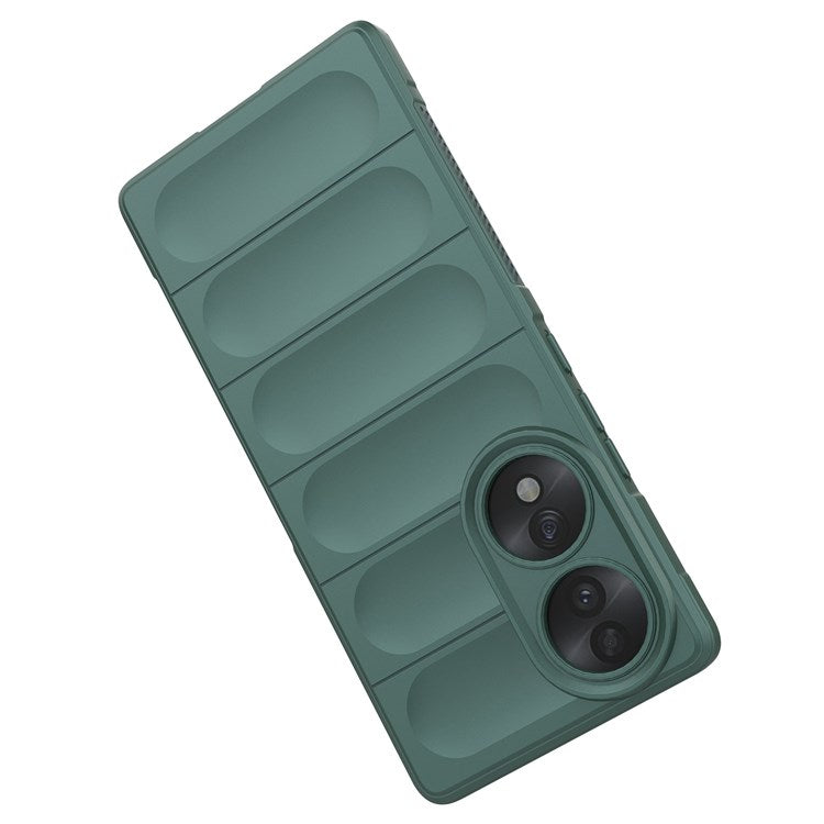 For Honor 70 5G Soft TPU Phone Case Shock Absorption Drop-proof Mobile Phone Cover - Green