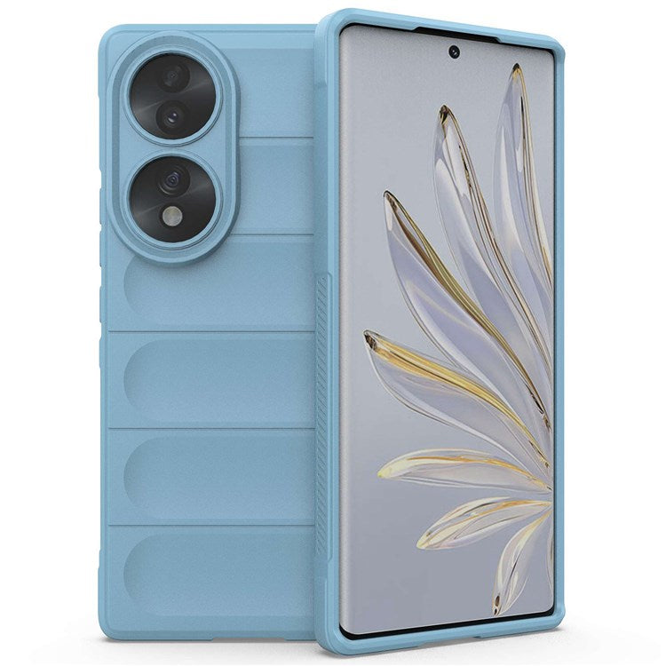 For Honor 70 5G Soft TPU Phone Case Shock Absorption Drop-proof Mobile Phone Cover - Baby Blue