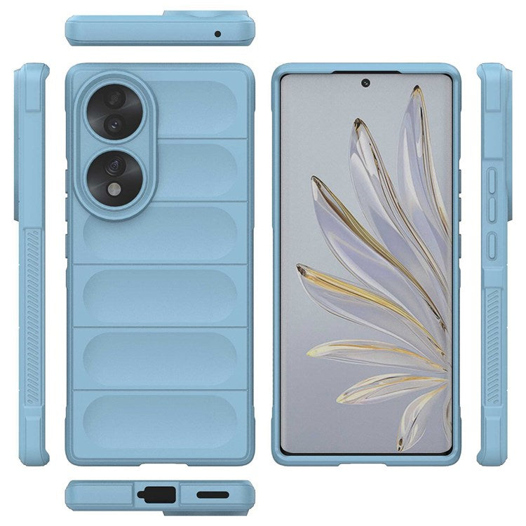 For Honor 70 5G Soft TPU Phone Case Shock Absorption Drop-proof Mobile Phone Cover - Baby Blue