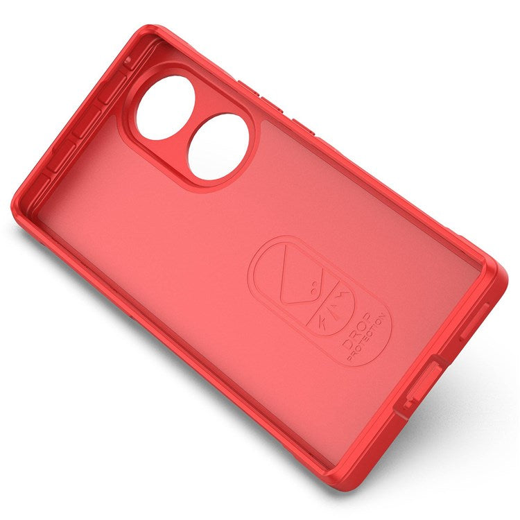 For Honor 70 5G Soft TPU Phone Case Shock Absorption Drop-proof Mobile Phone Cover - Red