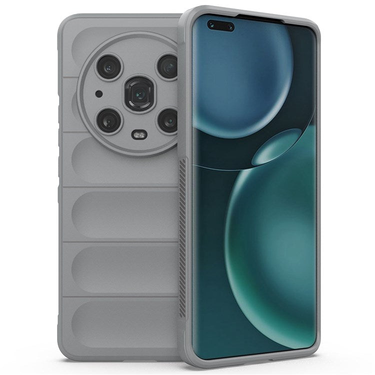 For Honor Magic4 Pro 5G Anti-drop Flexible TPU Phone Protective Case Anti-scratch Smartphone Back Cover - Light Grey