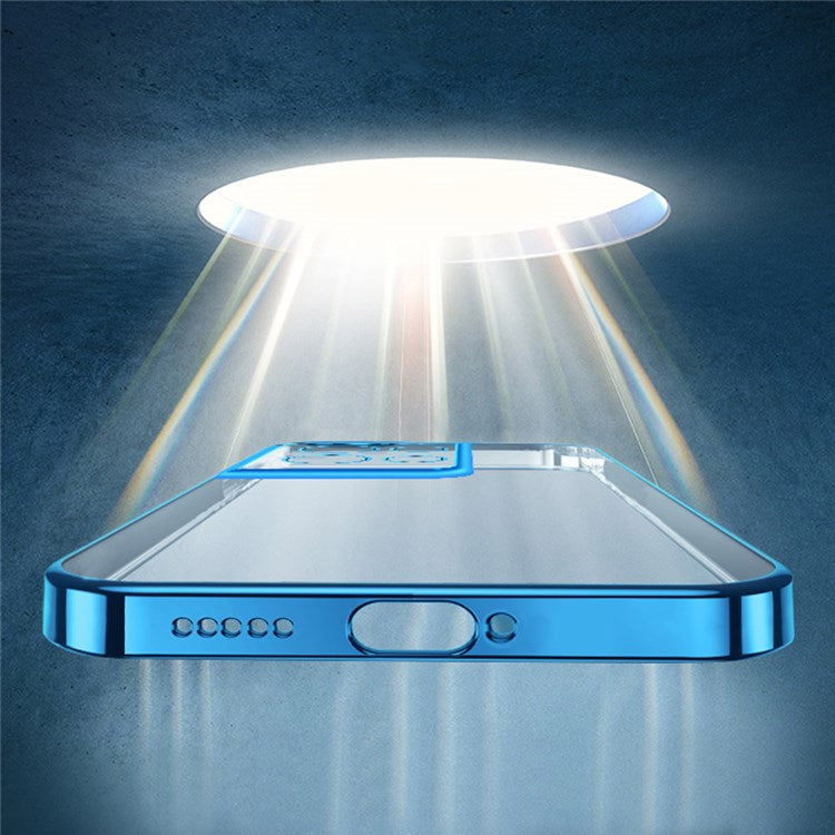 SULADA For Oppo Reno8 5G (Global Version) / Reno8 5G Cell Phone Case Flexible TPU Electroplating Frame Dustproof Clear Phone Cover - Green