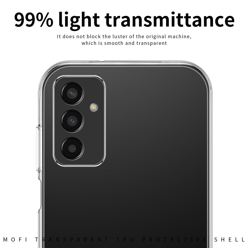 MOFI For Samsung Galaxy M13 4G Scratch-resistant Flexible TPU Phone Case Soft Crystal Clear Cell Phone Cover