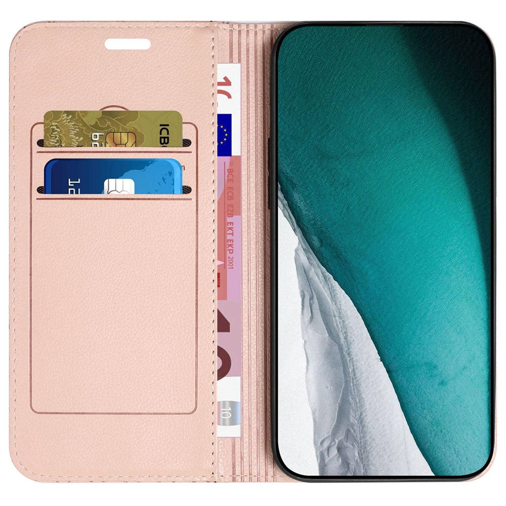 RFID Blocking PU Leather Cover for Samsung Galaxy M53 5G, Litchi Texture Flip Stand Wallet Phone Case Magnetic Adsorption Rhombus Embossing Protective Cover - Yellow