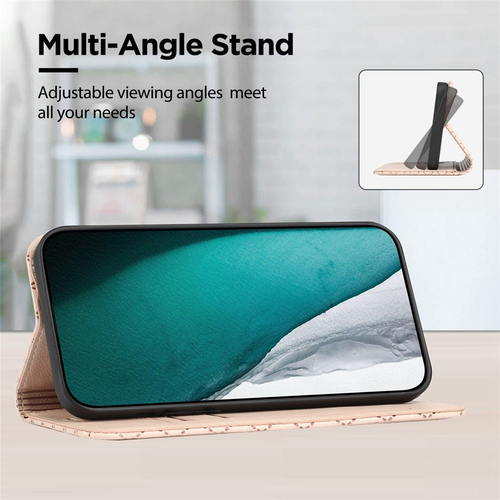 RFID Blocking Phone Protective Case for Samsung Galaxy M33 5G (Global Version), Rhombus Embossing Magnetic Auto-closing Litchi Texture PU Leather Stand Wallet Cover - Yellow