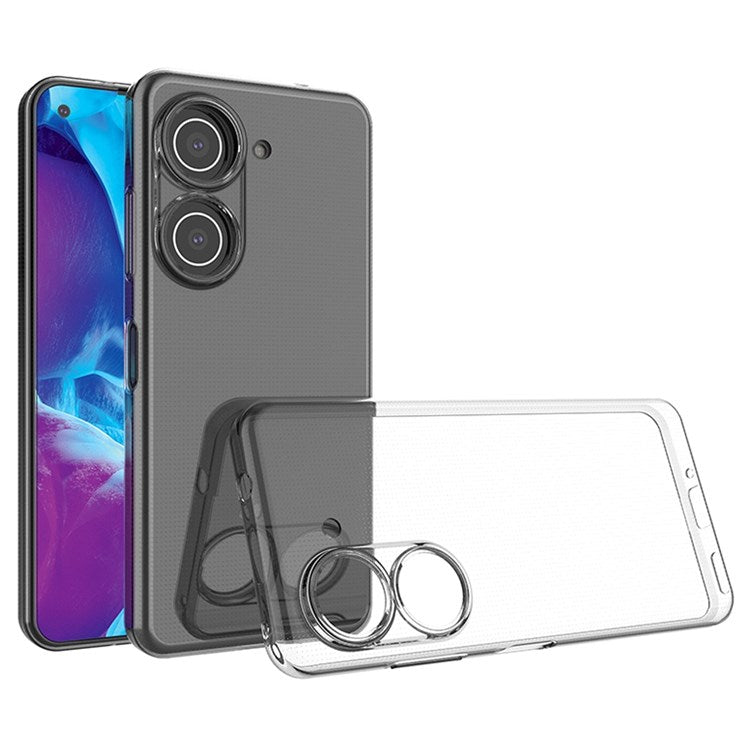 For Asus Zenfone 9 5G Super Clear TPU Phone Case Ultra-thin Anti-dust Phone Protective Shell