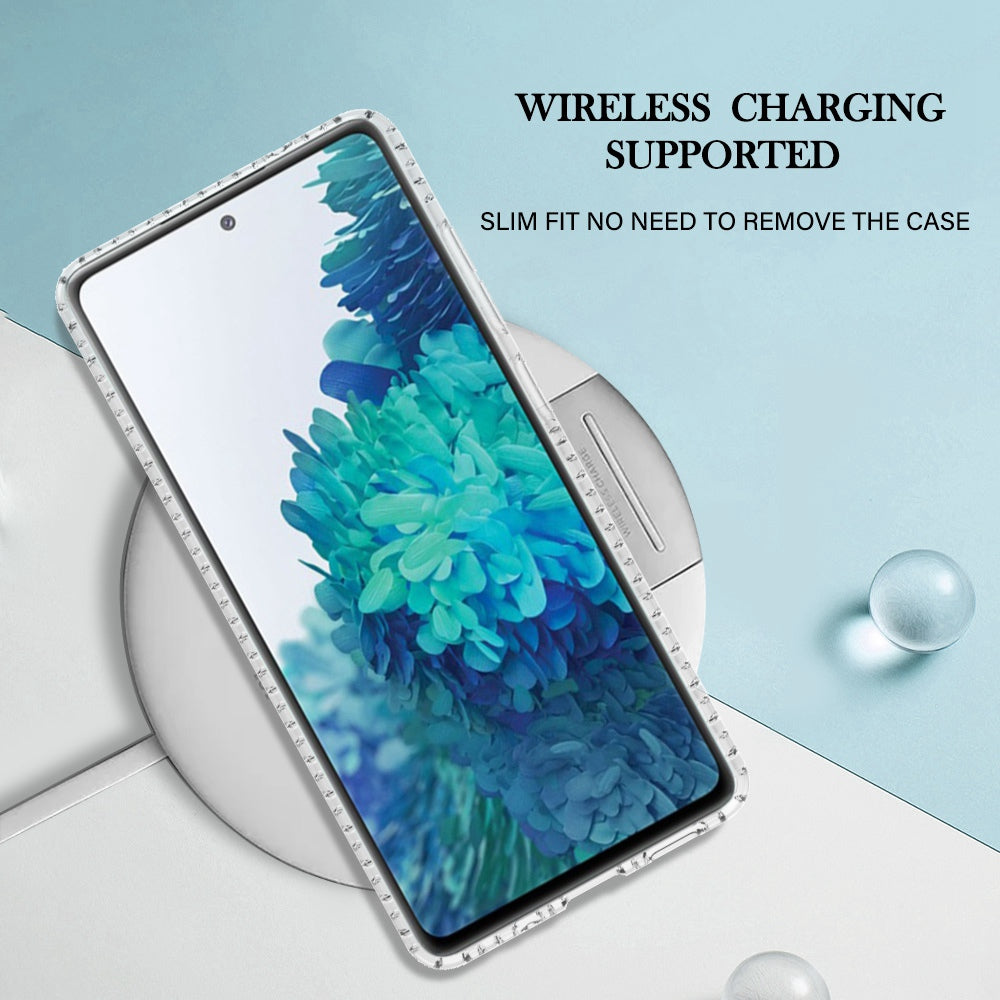 YB IMD Series-13 for Samsung Galaxy S20 FE / S20 FE 5G / S20 FE 2022 / S20 Lite 2.0mm TPU Phone Case IMD IML Shell Pattern Airbag Protective Cover - BK012-Blue Purple Marble