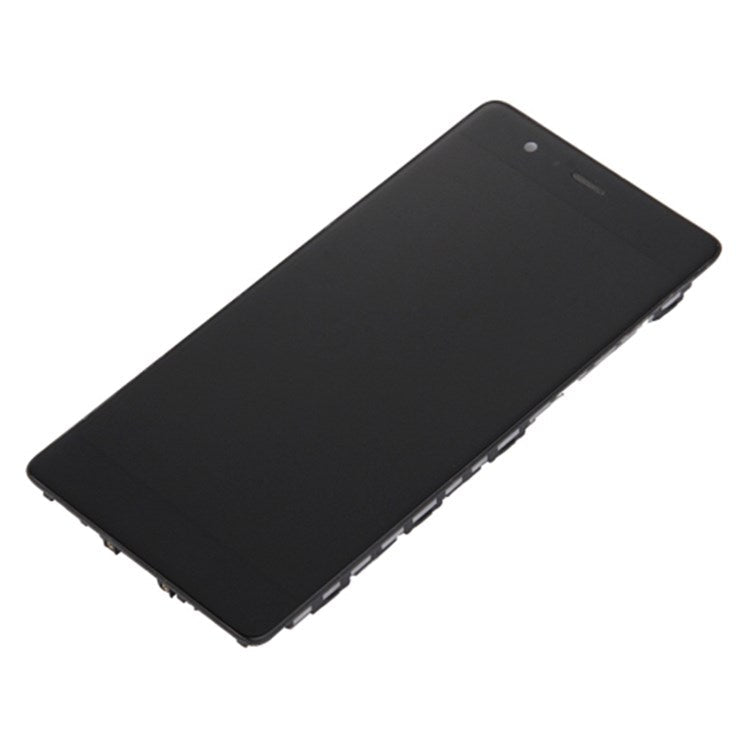 For Huawei P9 Grade C LCD Screen and Digitizer Assembly + Frame (without Logo) - Black