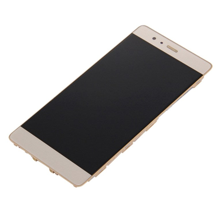 For Huawei P9 Grade C LCD Screen and Digitizer Assembly + Frame (without Logo) - Gold